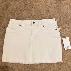 NWT New Carve Designs White Jean Mini Skirt Size 6
